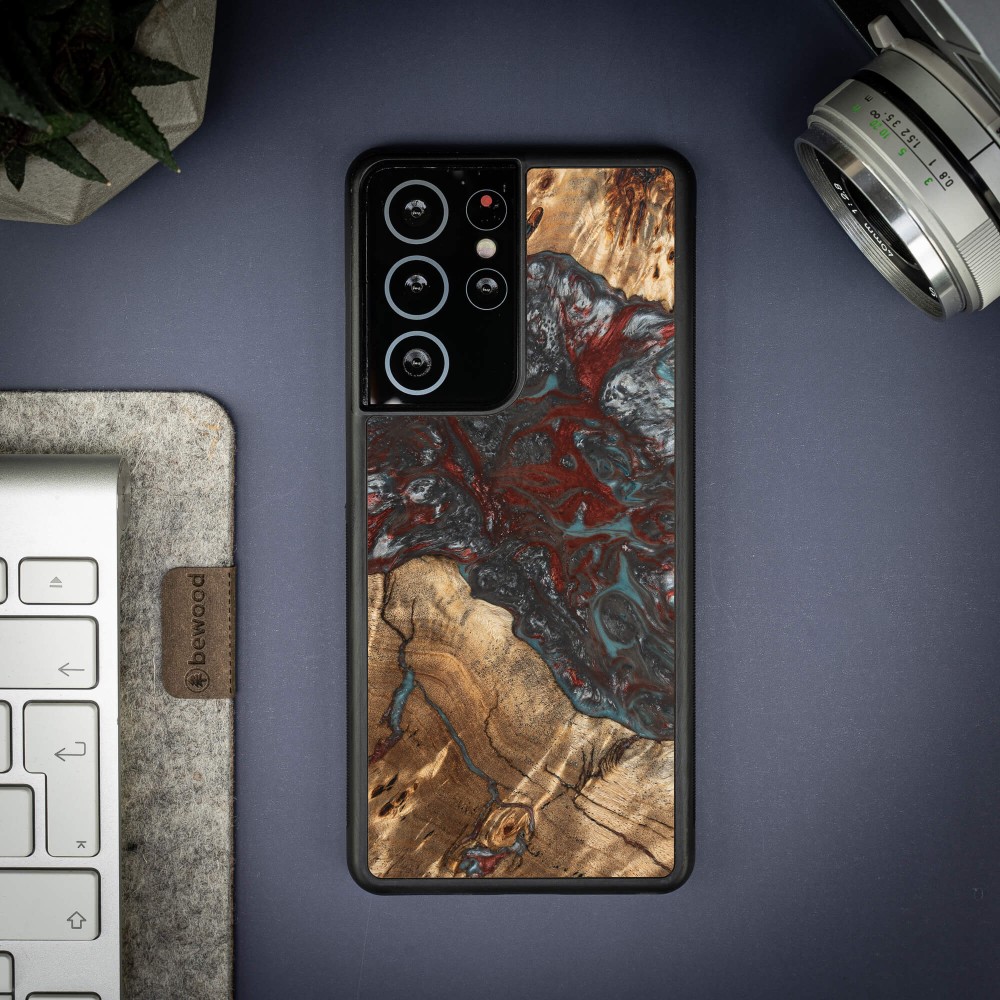 Etui Bewood Unique na Samsung Galaxy S21 Ultra - Planets - Pluton (3)