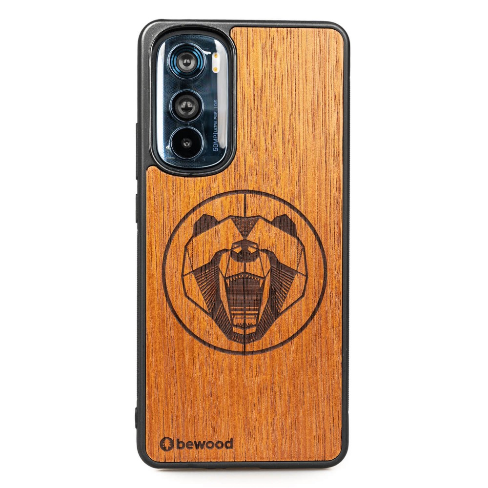 Motorola Edge 30 Bear Merbau Bewood Wood Case (1)