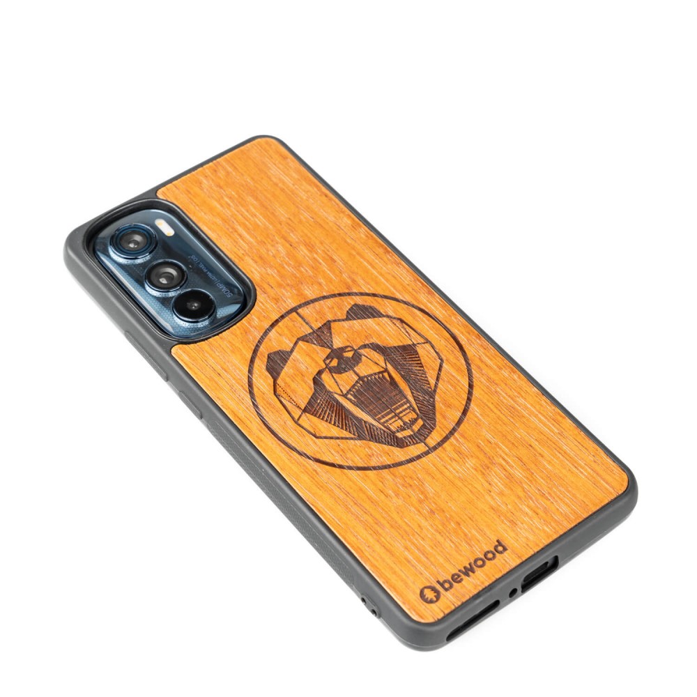 Motorola Edge 30 Bear Merbau Bewood Wood Case (3)