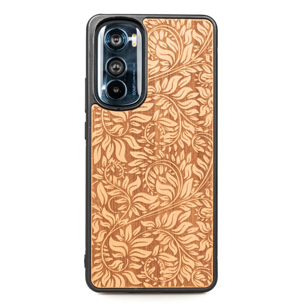 Drewniane Etui Bewood Motorola Edge 30 LIŚCIE JABŁOŃ (1)