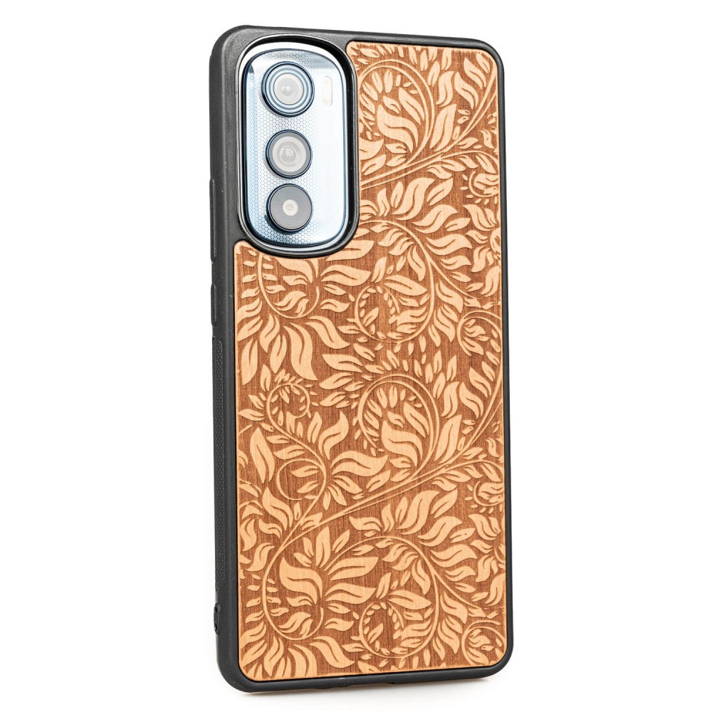 Drewniane Etui Bewood Motorola Edge 30 LIŚCIE JABŁOŃ (2)