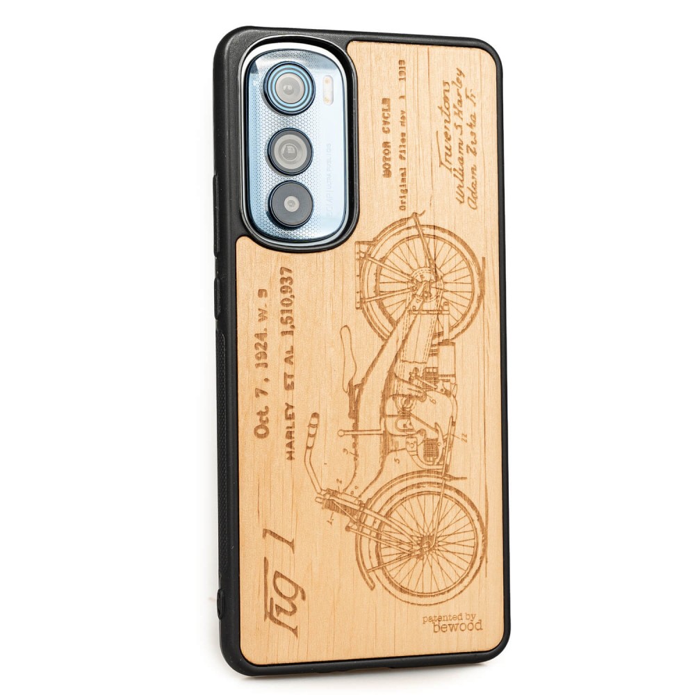Drewniane Etui Bewood Motorola Edge 30 HARLEY PATENT ANIEGRE (2)