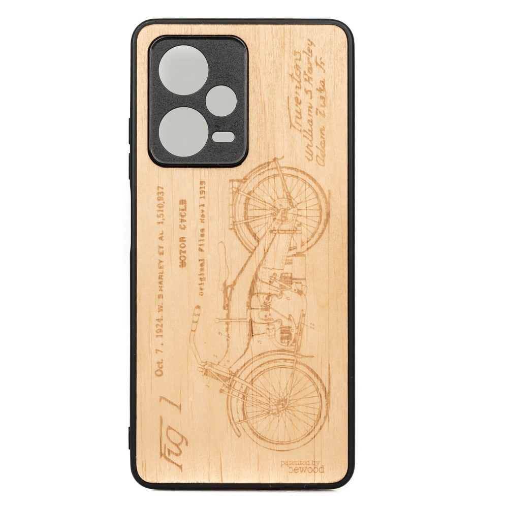 Drewniane Etui Bewood Redmi Note 12 5G HARLEY PATENT ANIEGRE (1)
