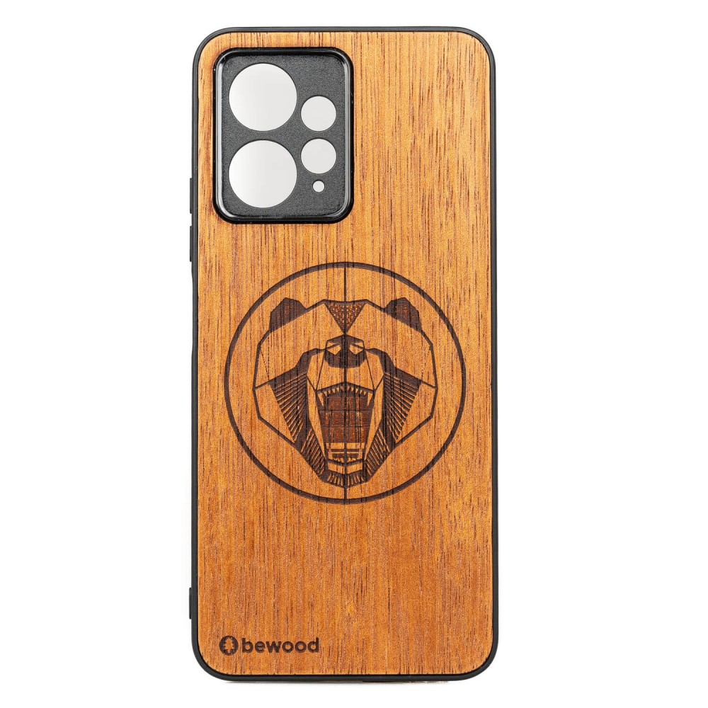 Drewniane Etui Bewood Redmi Note 12 4G NIEDŹWIEDŹ MERBAU (1)