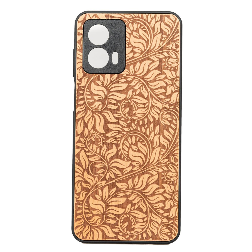 Drewniane Etui Bewood Motorola G73 5G LIŚCIE JABŁOŃ (1)