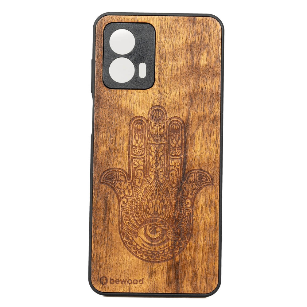 Drewniane Etui Bewood Motorola G73 5G HAMSA IMBUIA (1)