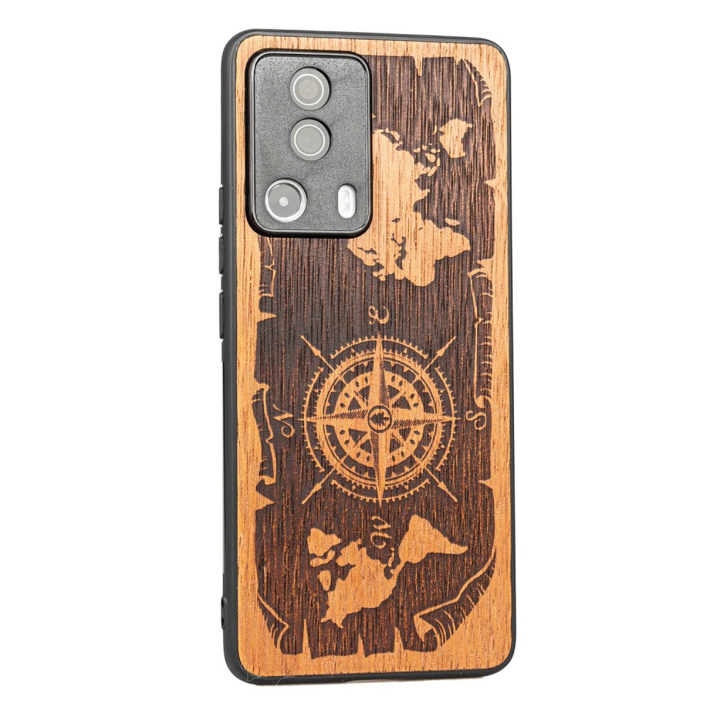 Drewniane Etui Bewood Xiaomi 13 Lite RÓŻA WIATRÓW MERBAU (2)