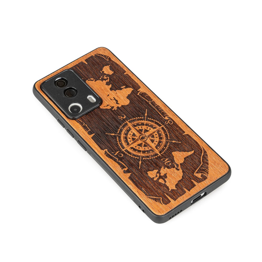 Drewniane Etui Bewood Xiaomi 13 Lite RÓŻA WIATRÓW MERBAU (3)