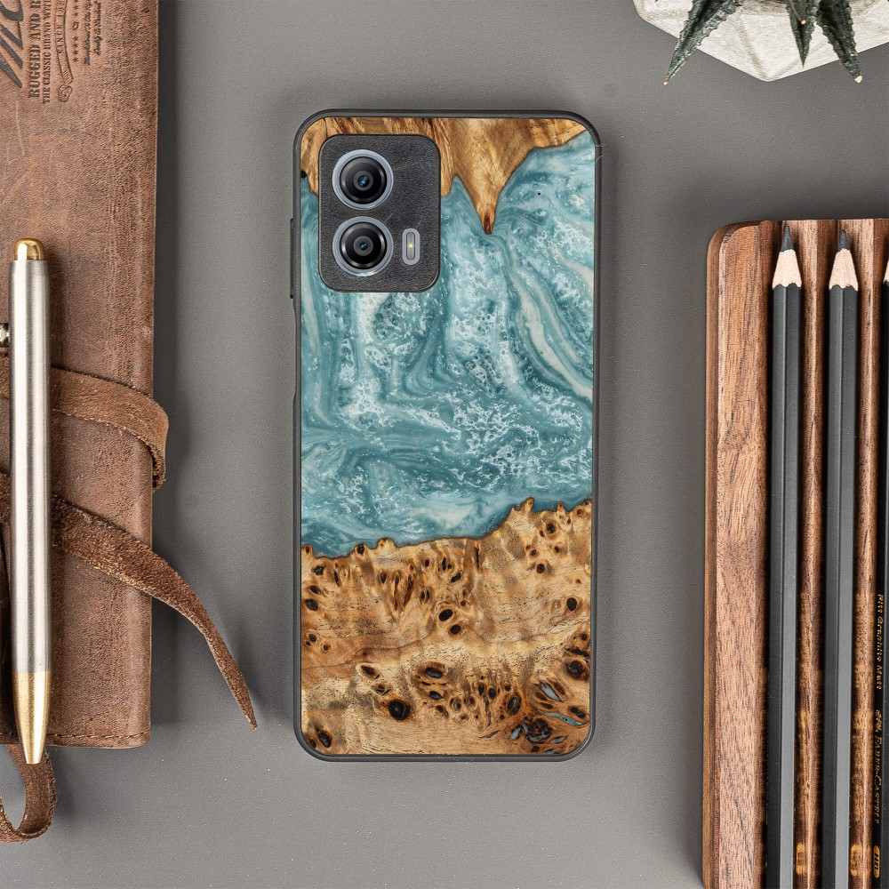 Etui Bewood Unique - Motorola G53 5G - Planets - Uran (3)