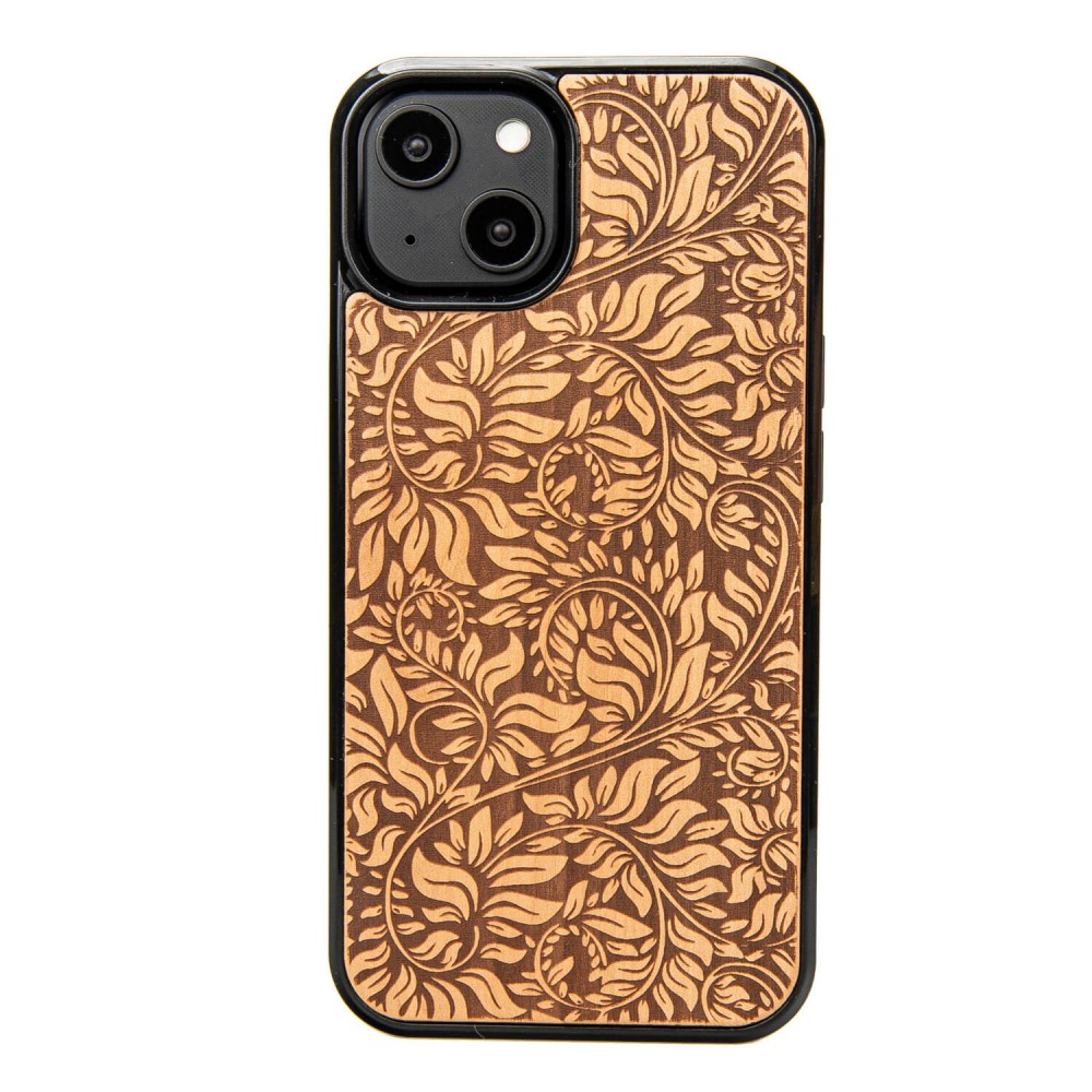 Drewniane Etui Bewood do iPhone 15 LIŚCIE JABŁOŃ (1)