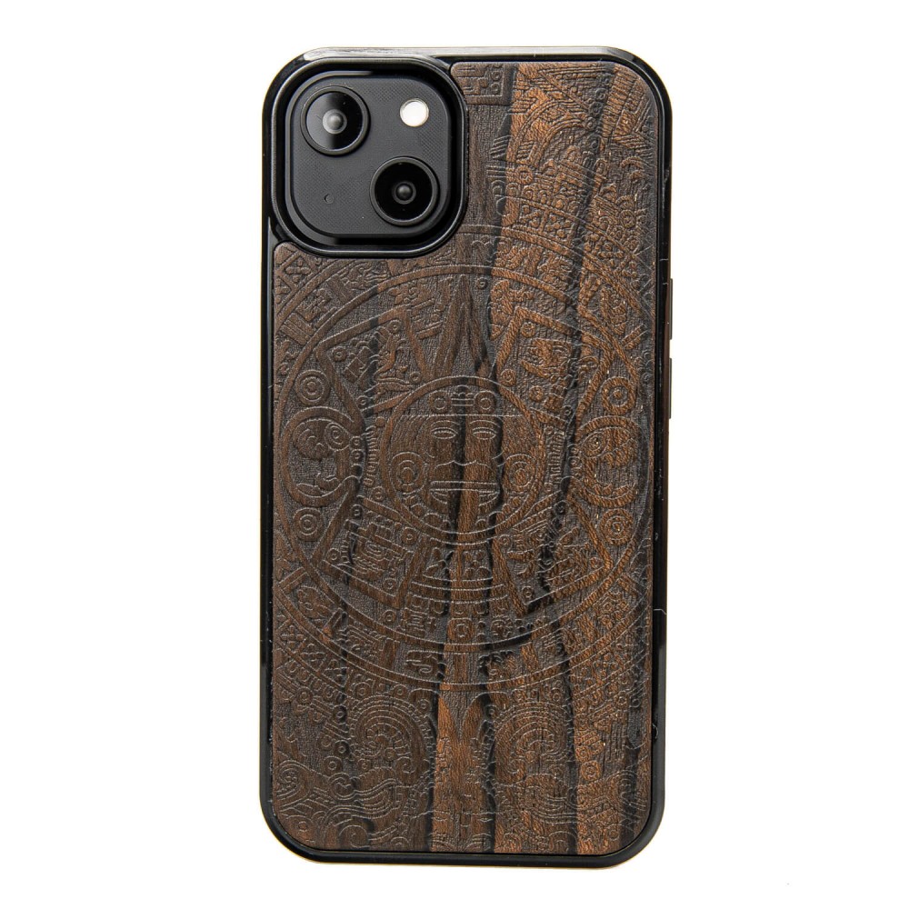 Apple iPhone 15 Aztec Calendar Ziricote Bewood Wood Case (1)