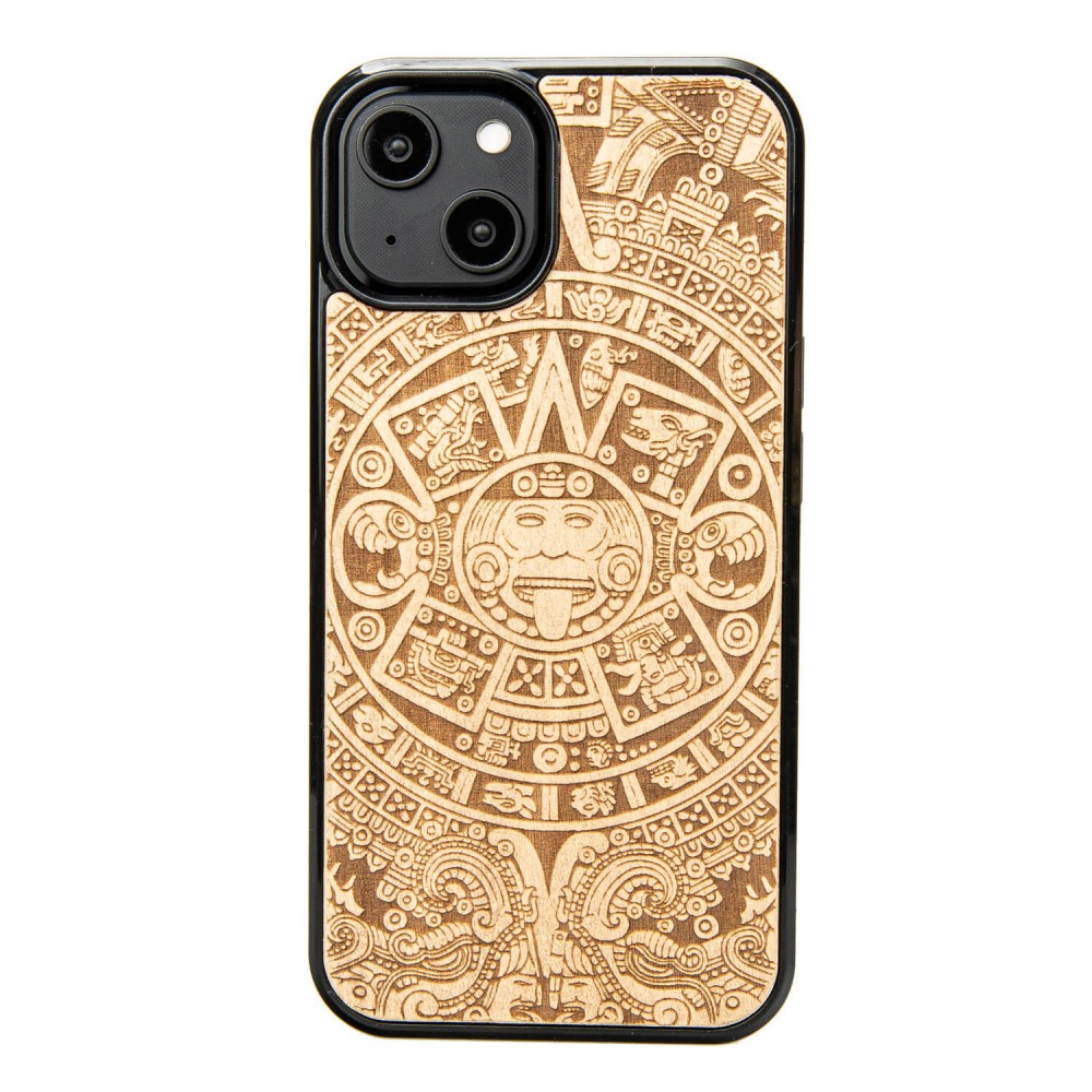 Drewniane Etui Bewood do iPhone 15 KALENDARZ AZTECKI ANIEGRE (1)