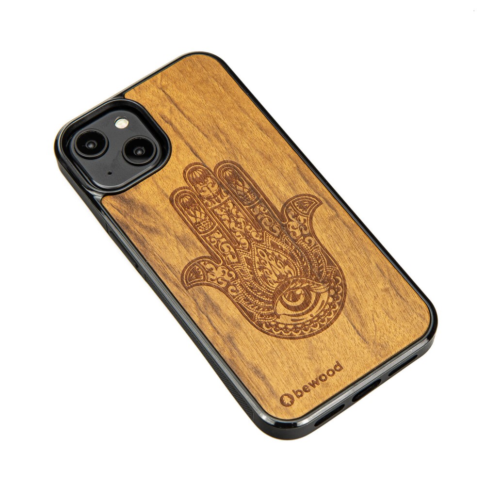 Drewniane Etui Bewood do iPhone 15 HAMSA IMBUIA (2)