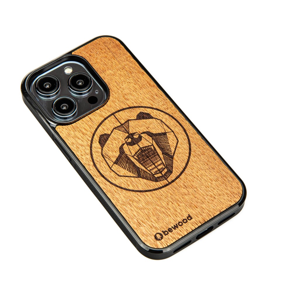 Drewniane Etui Bewood do iPhone 15 Pro NIEDŹWIEDŹ MERBAU (2)