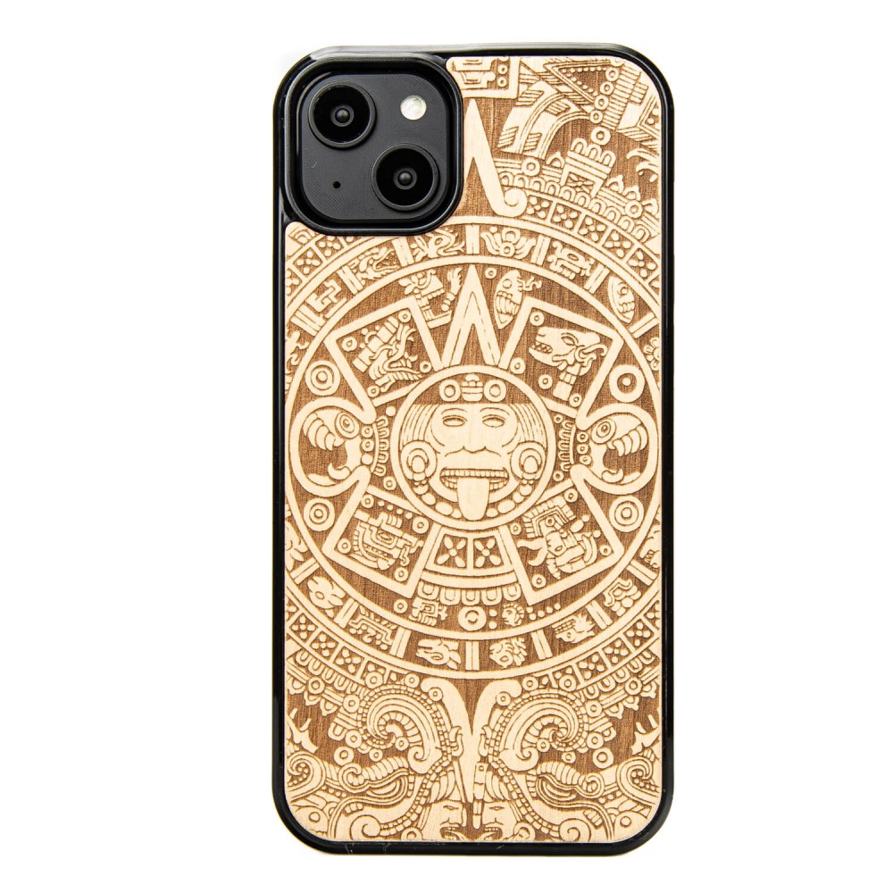 Drewniane Etui Bewood do iPhone 15 Plus KALENDARZ AZTECKI ANIEGRE (1)