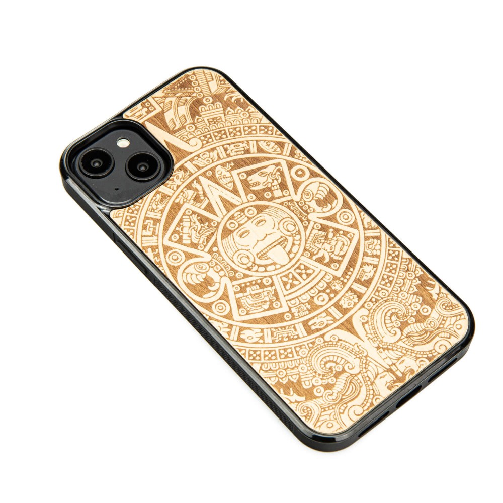 Drewniane Etui Bewood do iPhone 15 Plus KALENDARZ AZTECKI ANIEGRE (2)
