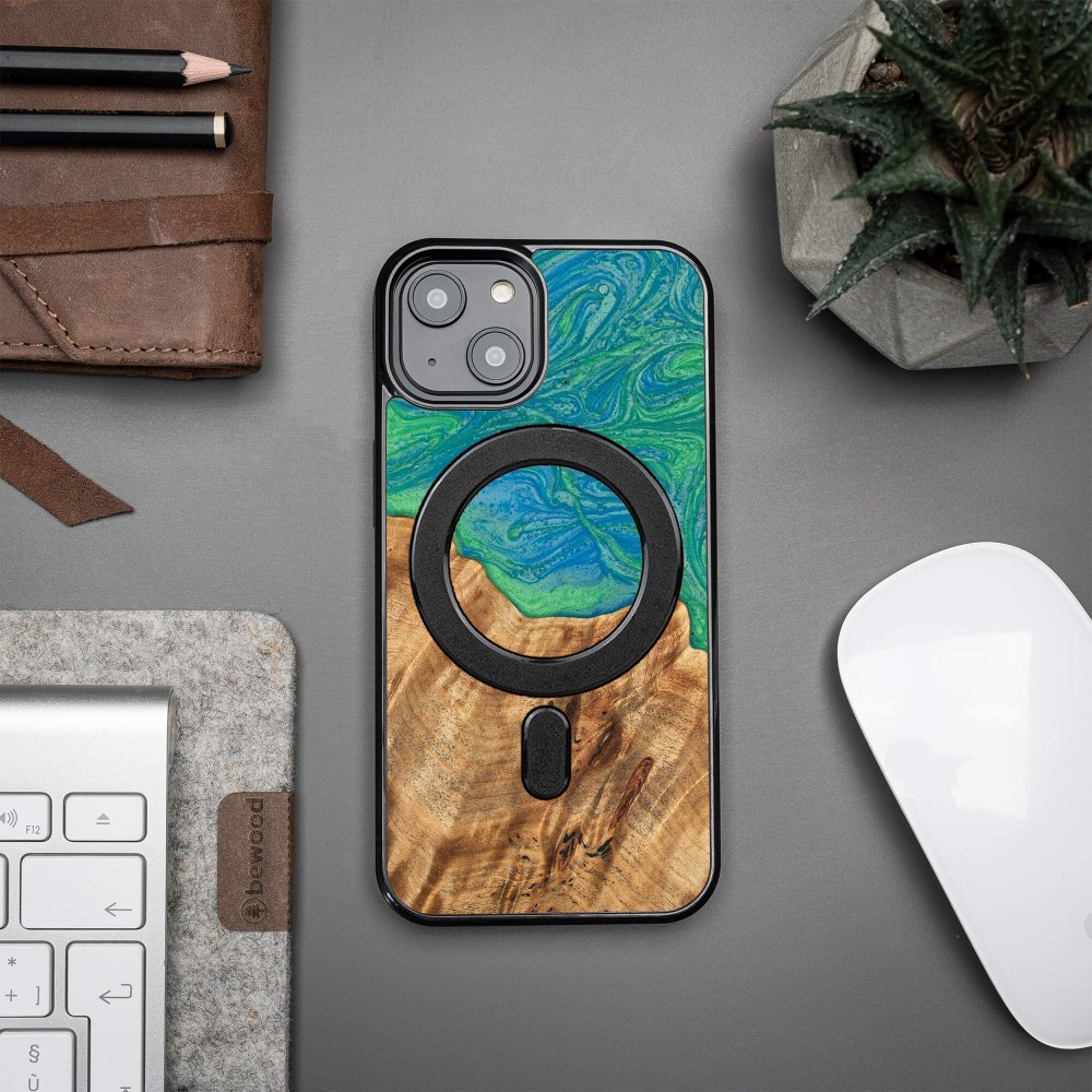 Etui Bewood Unique do iPhone 15 - Neons Tokyo z MagSafe (3)