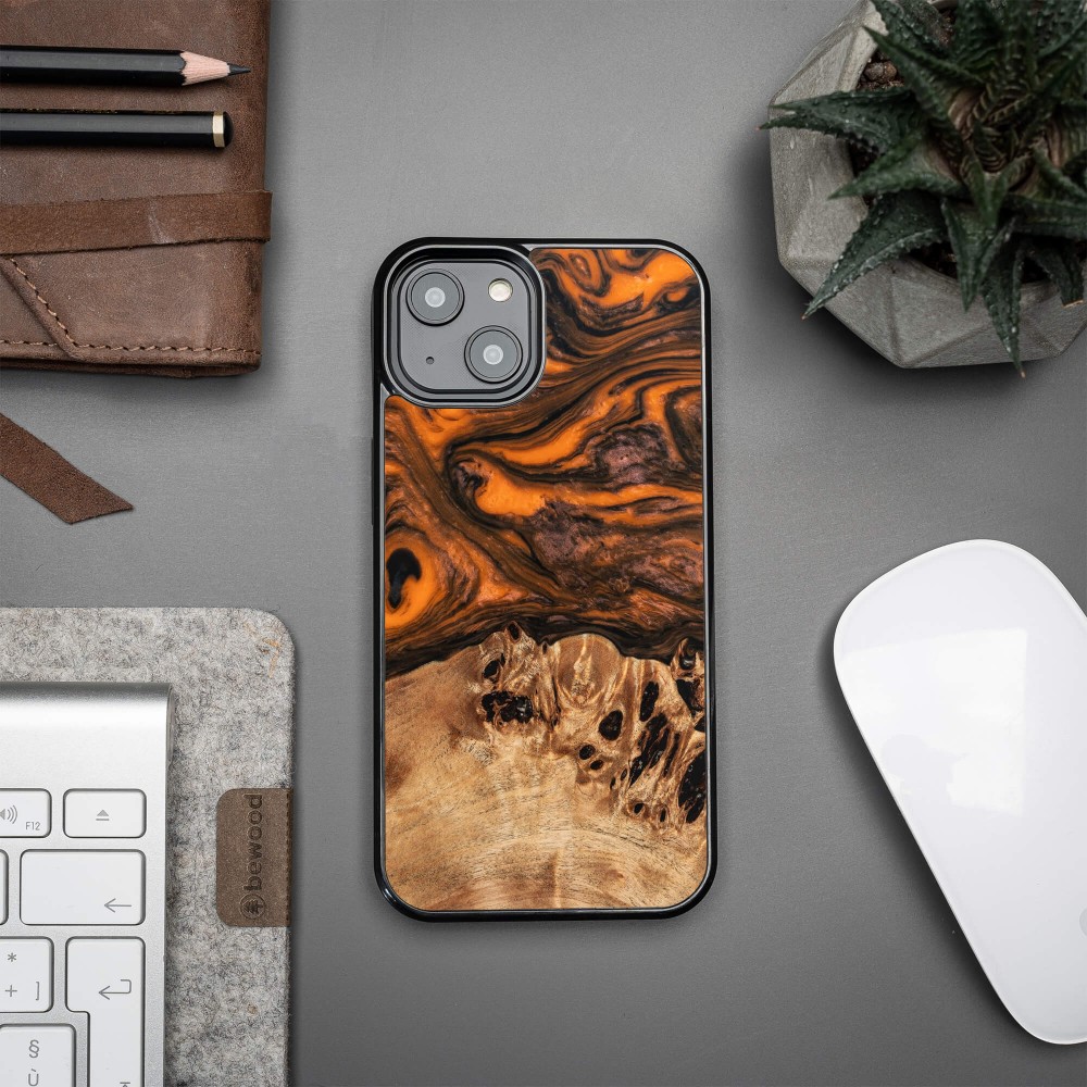 Etui Bewood Unique do iPhone 15 - Orange (2)