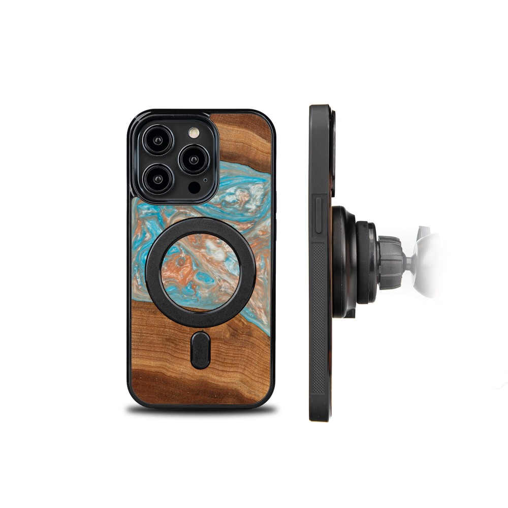 Etui Bewood Unique do iPhone 15 Pro - Planets - Saturn z MagSafe (2)