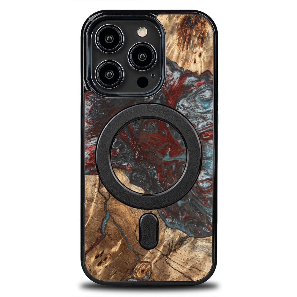 Etui Bewood Unique do iPhone 15 Pro - Planets - Pluton z MagSafe (1)