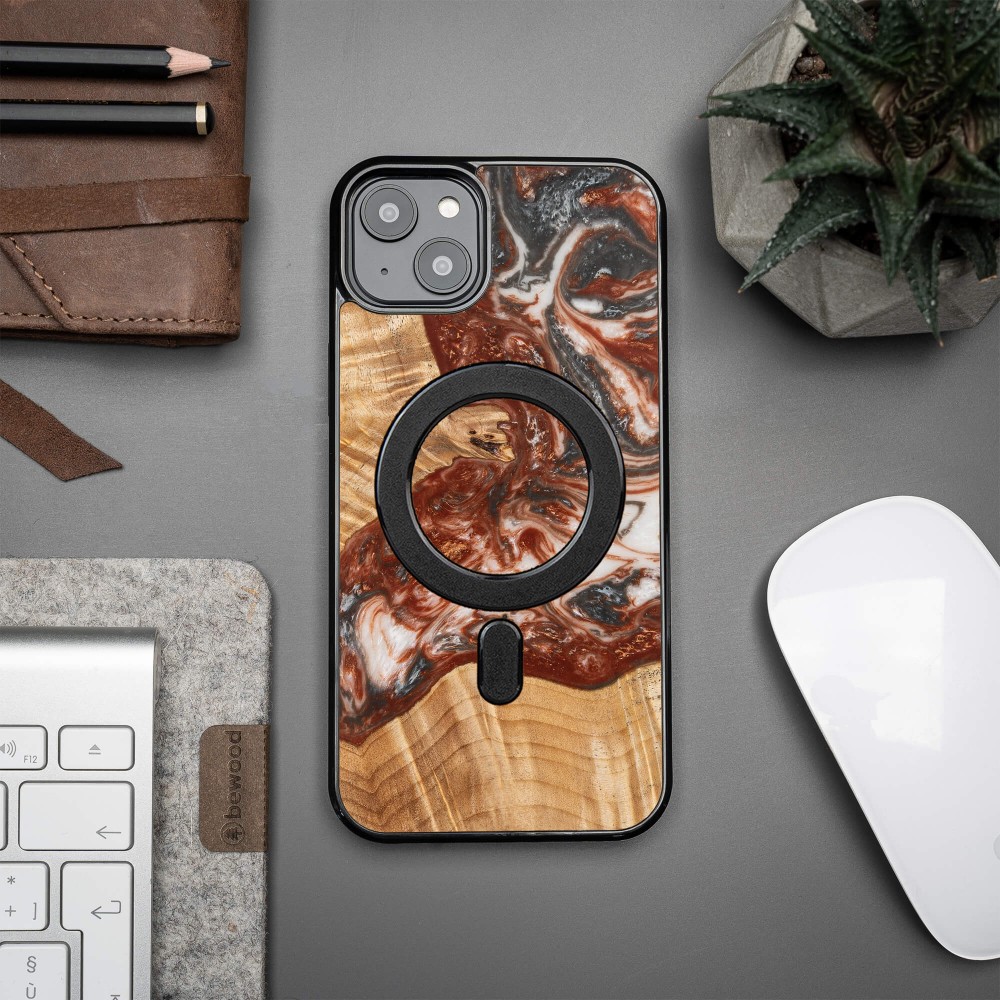 Etui Bewood Unique do iPhone 15 Plus - Planets - Wenus z MagSafe (3)