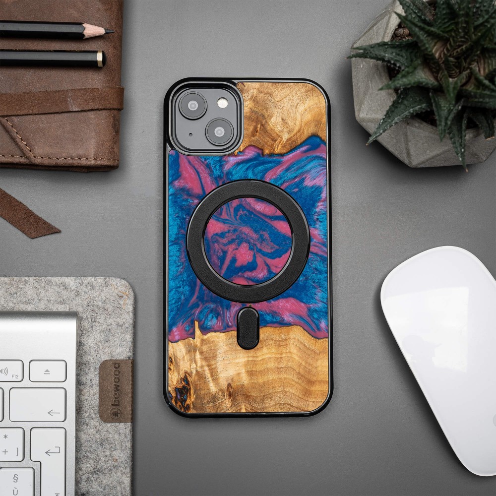 Etui Bewood Unique do iPhone 15 Plus - Neons - Vegas z MagSafe (3)
