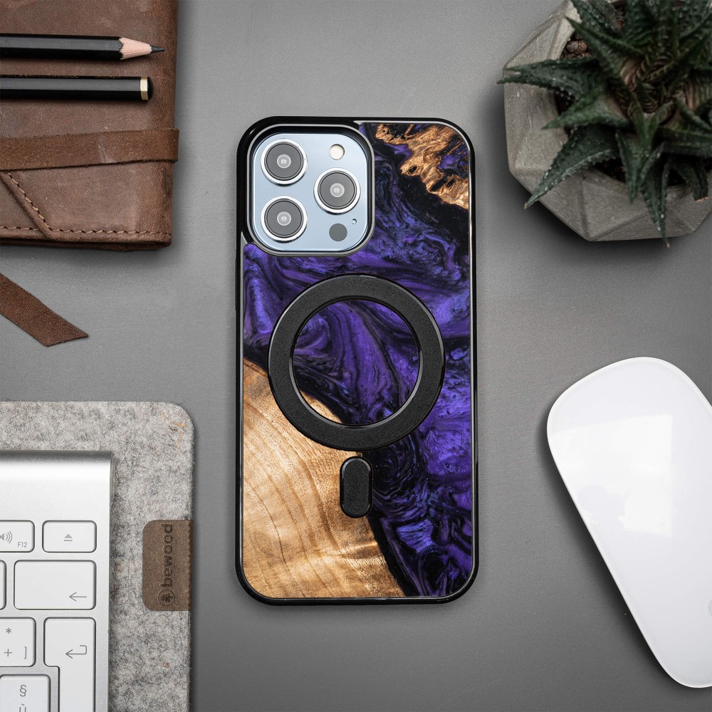 Bewood Resin Case - iPhone 15 Pro Max - Violet - MagSafe (3)