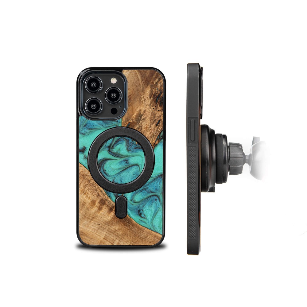 Etui Bewood Unique do iPhone 15 Pro Max - Turquoise z MagSafe (2)