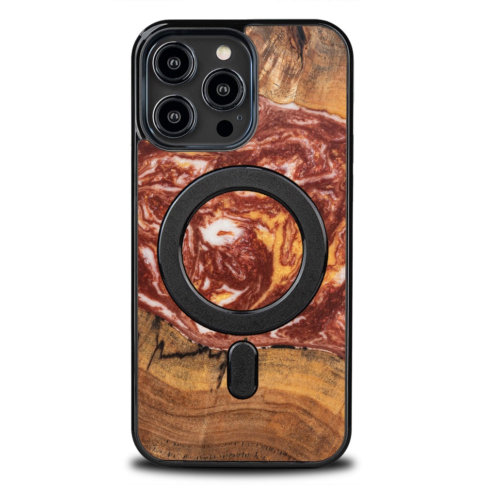 Etui Bewood Unique do iPhone 15 Pro Max - Planets - Mars z MagSafe (1)