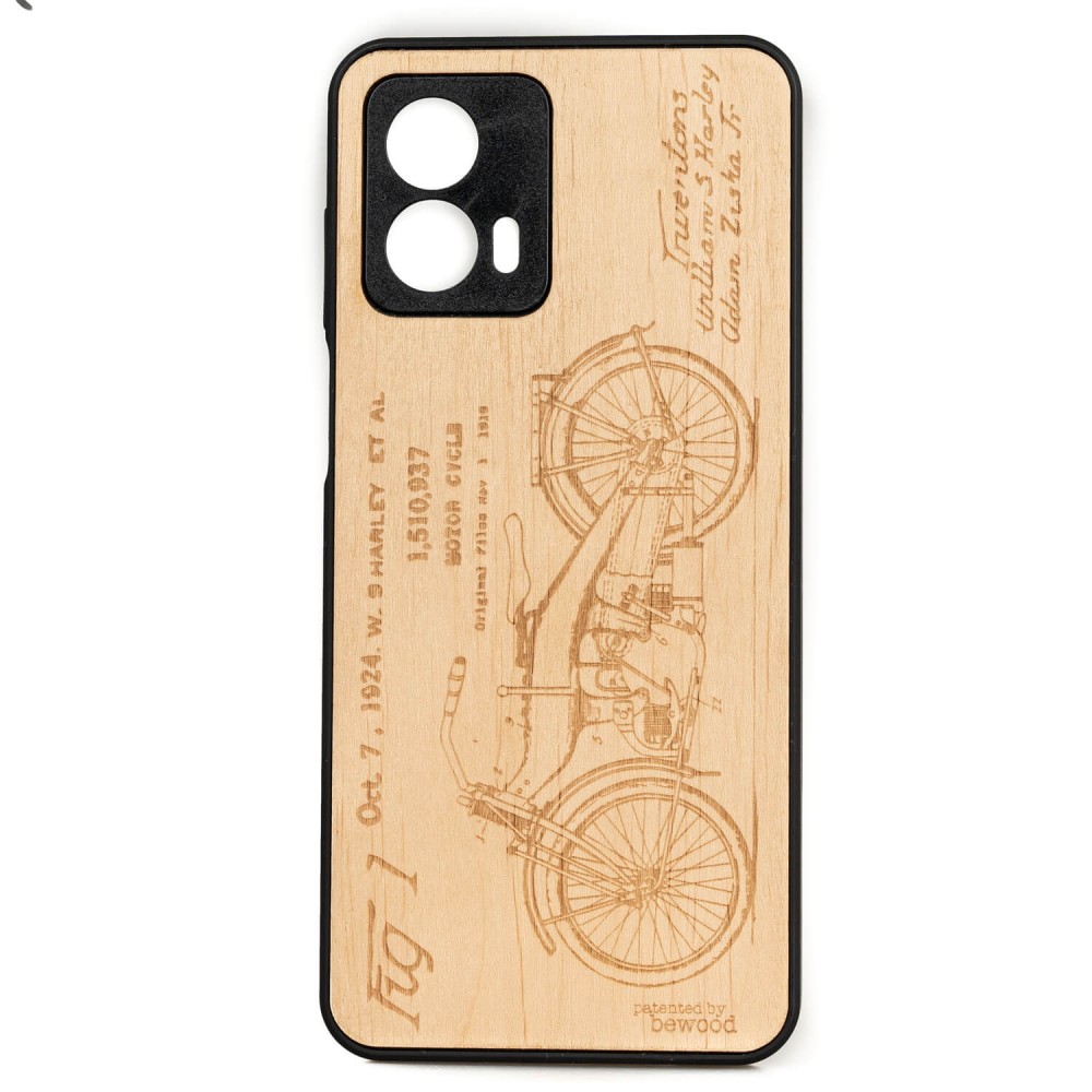 Drewniane Etui Bewood Motorola G53 5G HARLEY PATENT ANIEGRE (1)