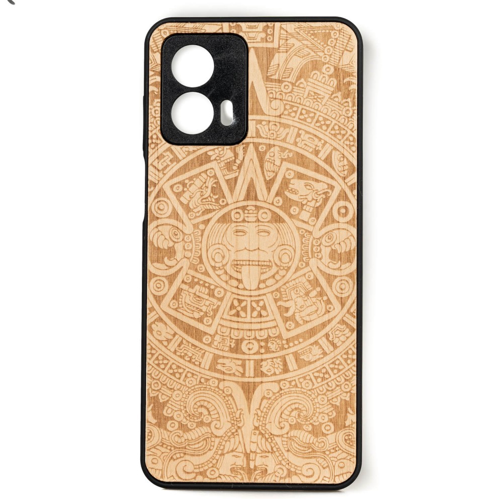Drewniane Etui Bewood Motorola G73 5G KALENDARZ AZTECKI ANIEGRE (1)