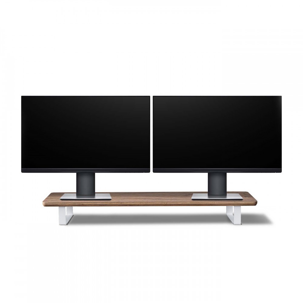 Podstawka pod monitor Bewood - White - Orzech amerykański - Long (1)
