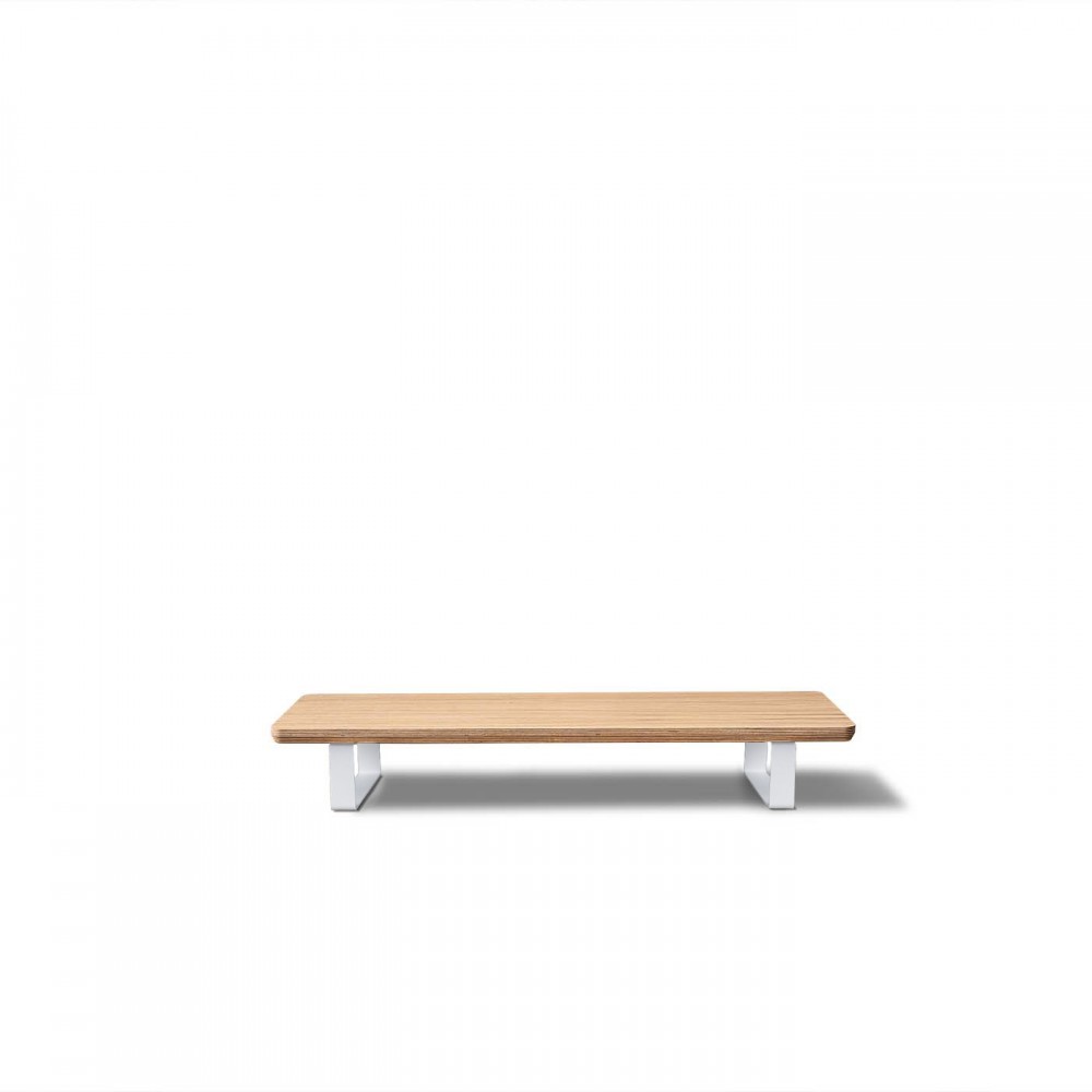 Podstawka pod monitor Bewood - White - Dąb - Short (2)