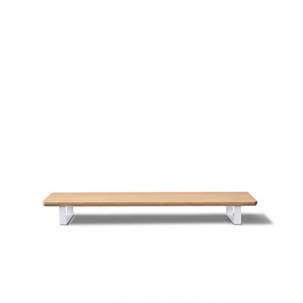Podstawka pod monitor Bewood - White - Dąb - Long (3)