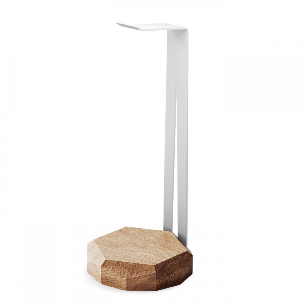 Stojak na słuchawki Bewood Geometryczny - White - Dąb (3)