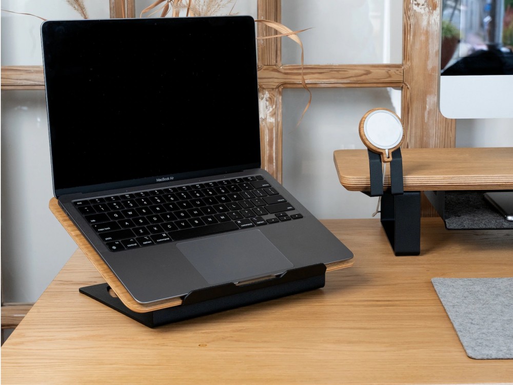 Podstawka pod laptop - Bewood Laptop Riser - Black - Dąb (5)