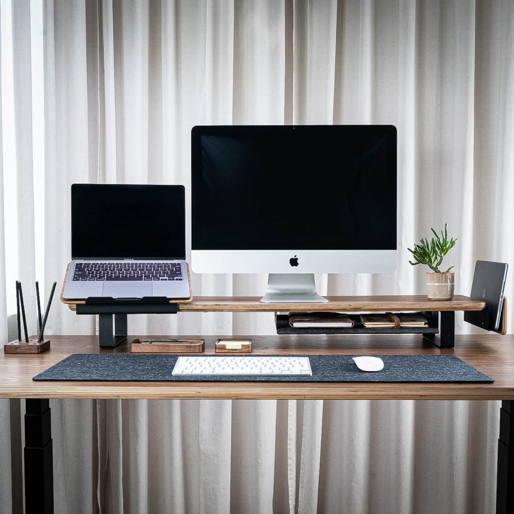 Uchwyt na laptop - Bewood Laptop Holder - Black - Dąb (5)