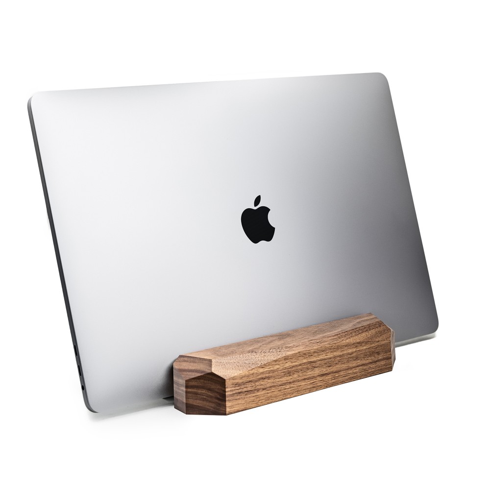 Bewood Laptop Stand - Geometric - Single - Walnut (1)