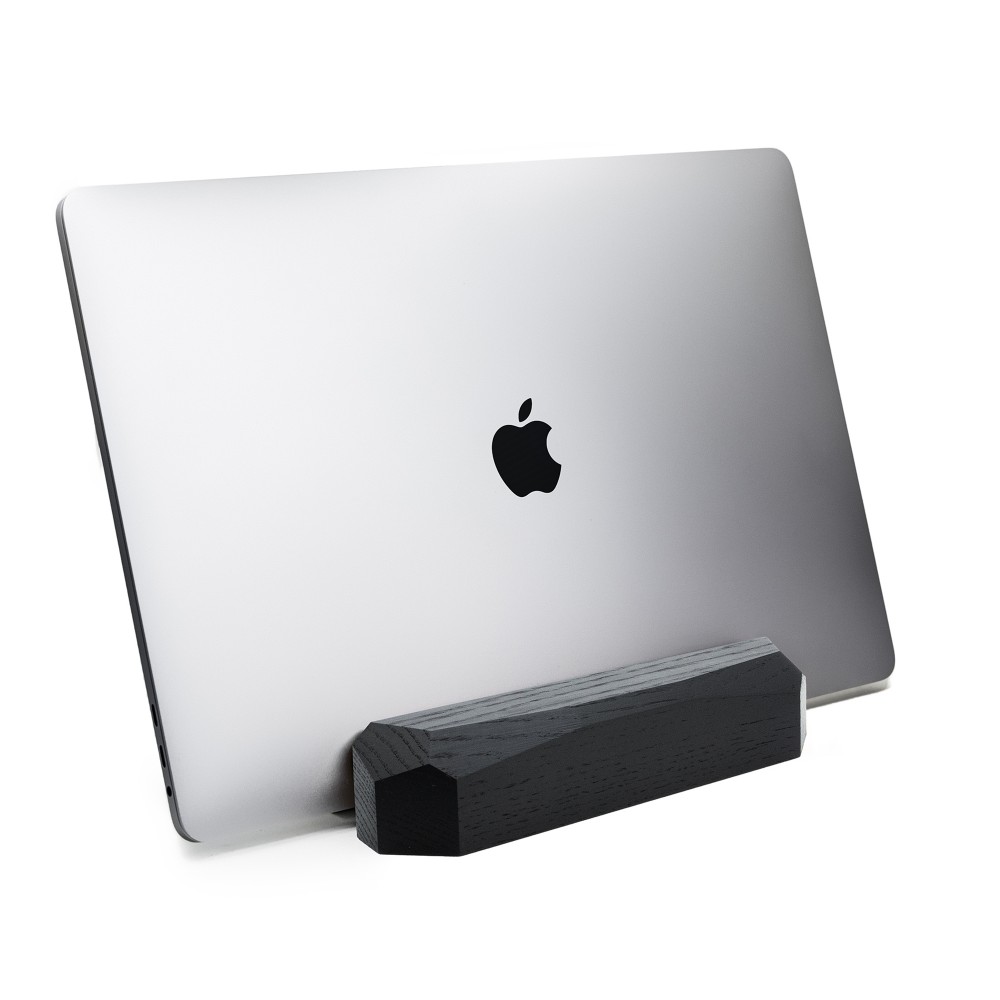 Bewood Laptop Stand - Geometric - Single - Black Oak (1)