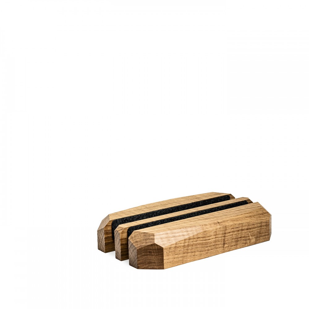 Stojak na laptop Bewood - Geometryczny - Podwójny - Dąb (3)