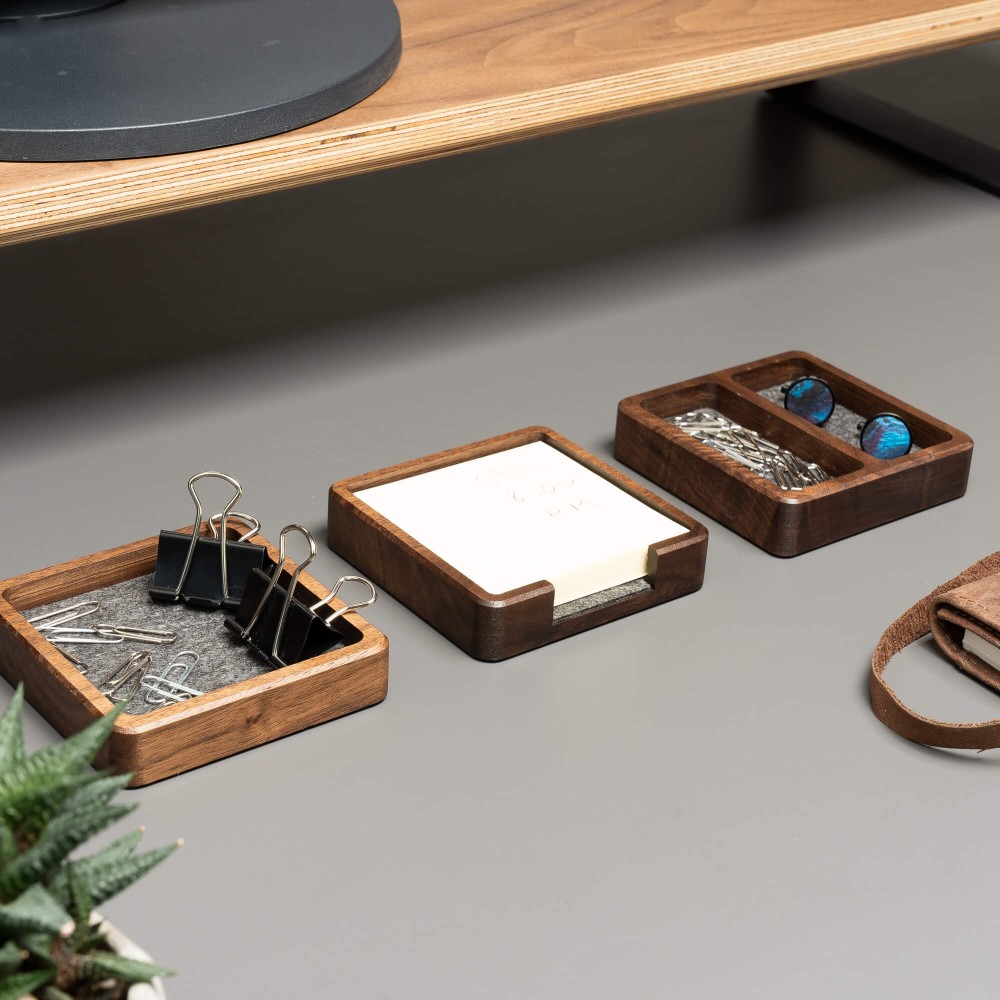 Organizer Drewniany Bewood - Paper Pad - Orzech (7)