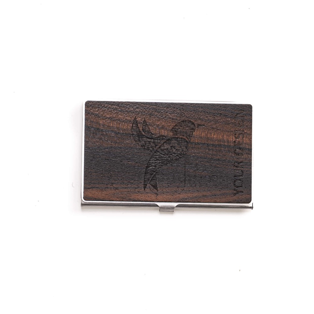 Personalized Wooden Business Card Holder Inox - Your Logo - Design (11)