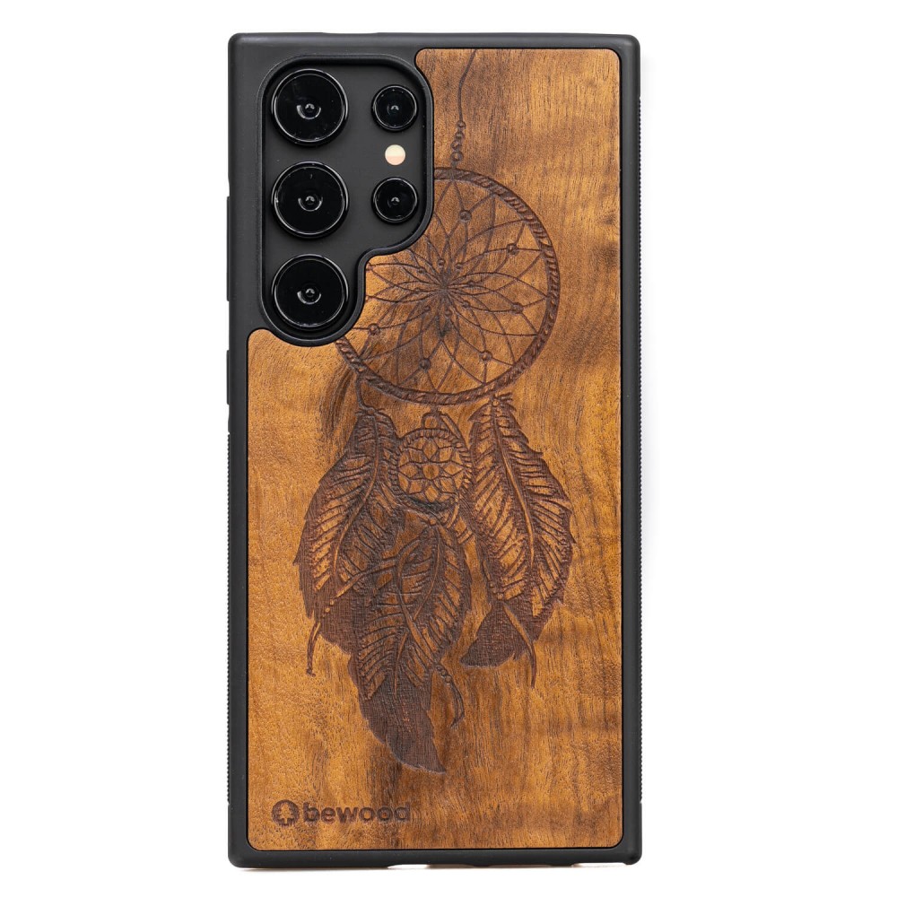 Drewniane Etui Bewood na Samsung Galaxy S24 Ultra ŁAPACZ SNÓW IMBUIA (1)