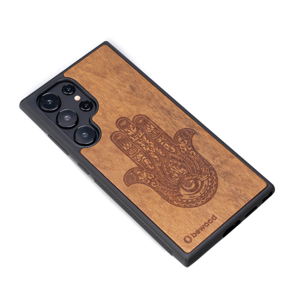Drewniane Etui Bewood na Samsung Galaxy S24 Ultra HAMSA IMBUIA (3)