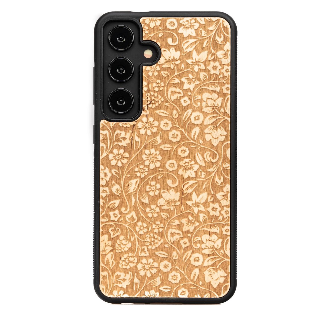 Drewniane Etui Bewood na Samsung Galaxy S24 KWIATY POLNE ANIEGRE (1)