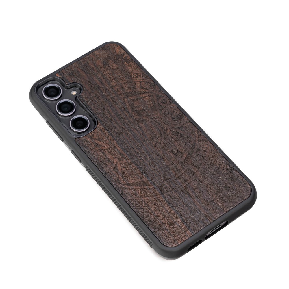 Samsung Galaxy S23 FE Aztec Calendar Ziricote Bewood Wood Case (3)
