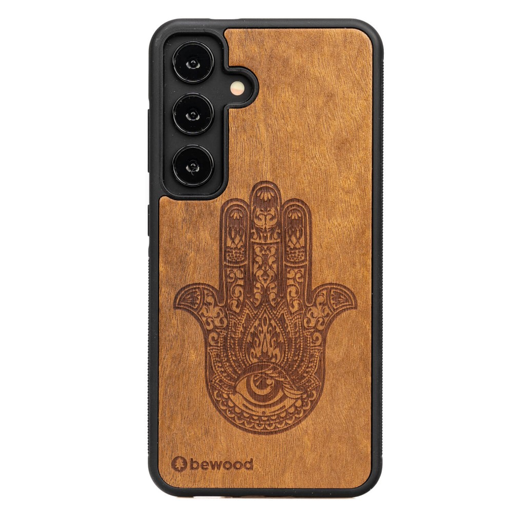 Drewniane Etui Bewood na Samsung Galaxy A55 5G HAMSA IMBUIA (1)