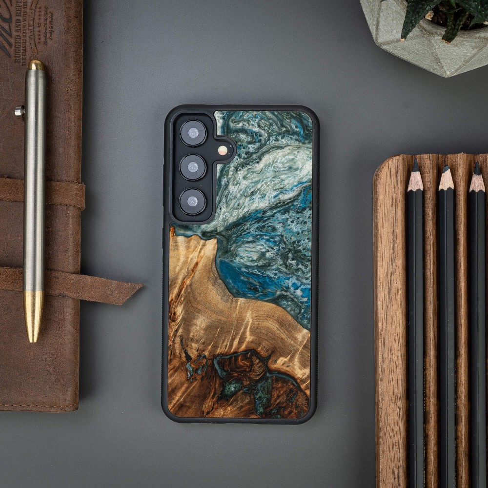 Bewood Resin Case - Samsung Galaxy A55 5G - Planets - Earth (5)