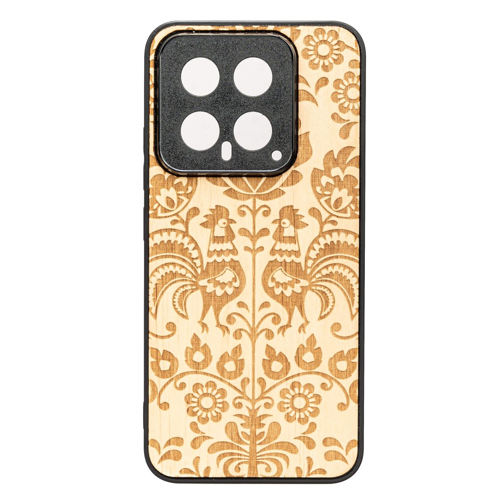 Drewniane Etui Bewood na Xiaomi 14 POLSKI FOLK ANIEGRE (1)