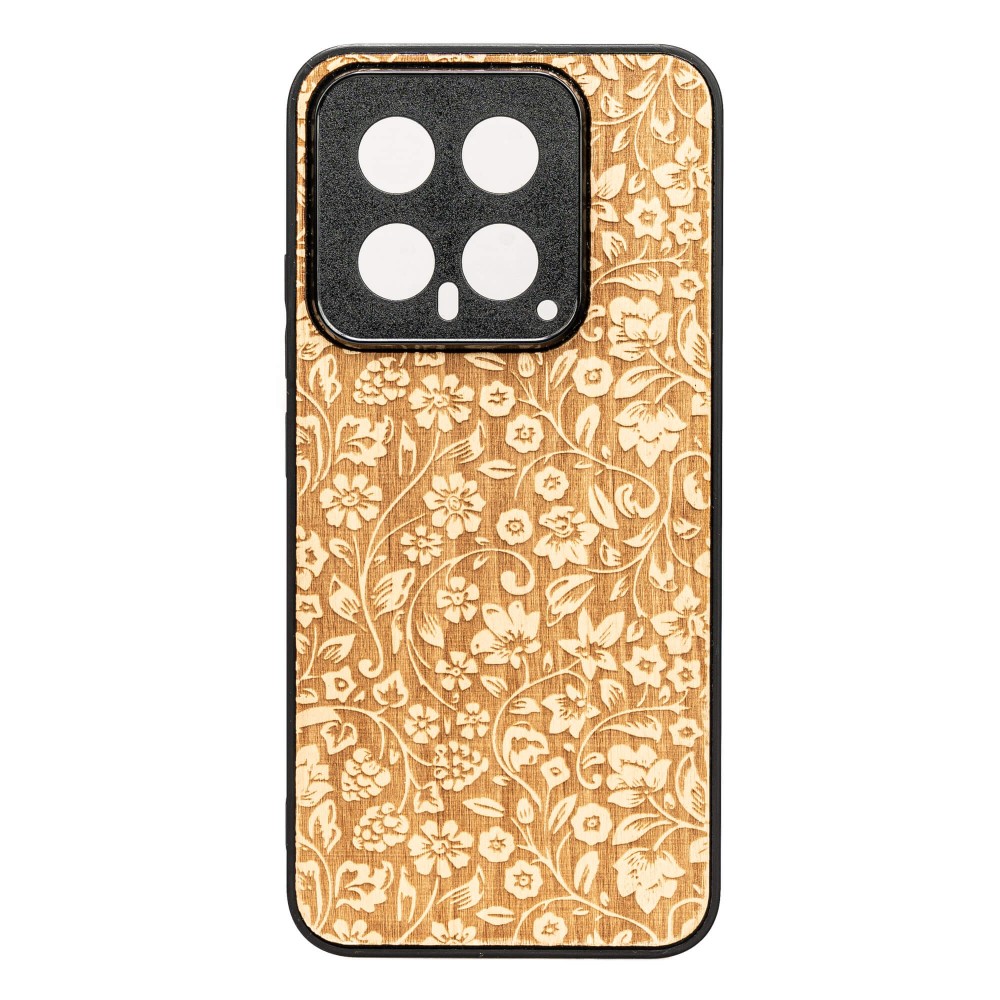 Drewniane Etui Bewood na Xiaomi 14 KWIATY POLNE ANIEGRE (1)